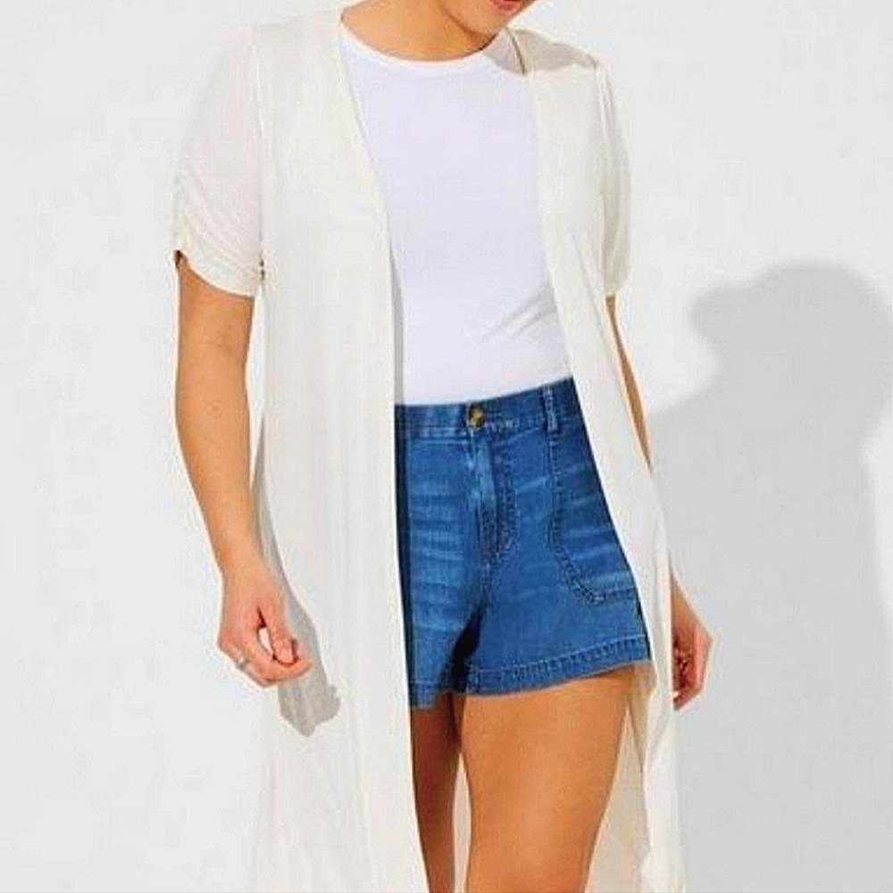 New torrid Duster Fit N Flare Short Sleeve Sweater cardigan 3x